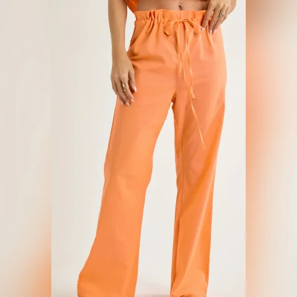 #431 🛑S,M,L BOHO CHIC WIDE LEG PANTS & CROP TOP 2pc SET - Picture 5 of 8